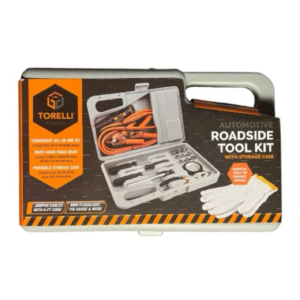 Torelli Tools Automotive Roadside Tool Kit 30-Piece Set with Storage Case